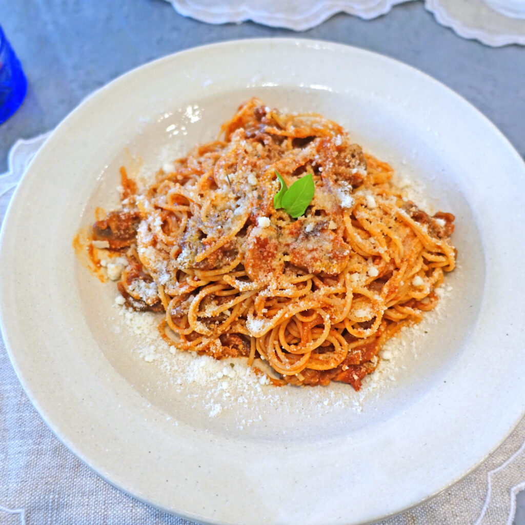 ティールームしぁんくれーるのパスタ